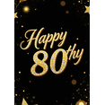 thumbnail image 4 of Elegant Gold 80th Birthday Banner Celebration Backdrop Party Decoration Photography Props Festive Event Supplies Birthday Party Decor Decors, 4 of 7