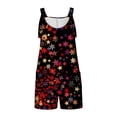 thumbnail image 4 of Drses Cute Short Jumpsuits Women Print Rompers One Piece Wide Leg Shorts Overalls Sleeveless Jumpers Pockets, 4 of 6