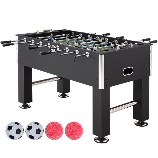 KFFKFF Table de Soccer, Taille Ajustable de 55 Pouces, Idéale pour une Utilisation Intérieure, Parfaite pour la Maison, la Famille et la Salle de Loisirs, Livré avec Trousse de Table de Soccer, Incluant 4 Ballons et 4 Porte-Boissons