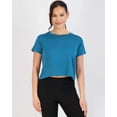 thumbnail image 3 of Real Essentials 5 Pack: Women's Dry Fit Crop Top - Short Sleeve Crew Neck Stretch Athletic Tee (Available in Plus Size), 3 of 5