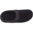 thumbnail image 2 of Isotoner Women's Terry and Satin Slip on Cushioned Slipper with Memory Foam for Indoor/Outdoor Comfort Flat Sandals BLK-7/8, 2 of 3