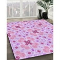 thumbnail image 3 of Ahgly Company Machine Washable Indoor Rectangle Transitional Blossom Pink Area Rugs, 5' x 7', 3 of 7