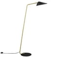 thumbnail image 3 of Modway Journey 1-Light Modern Metal Standing Floor Lamp in Black/Brass, 3 of 7