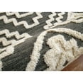 thumbnail image 4 of 4â€™ Round Gray and Cream Geometric Area Rug, 4 of 8