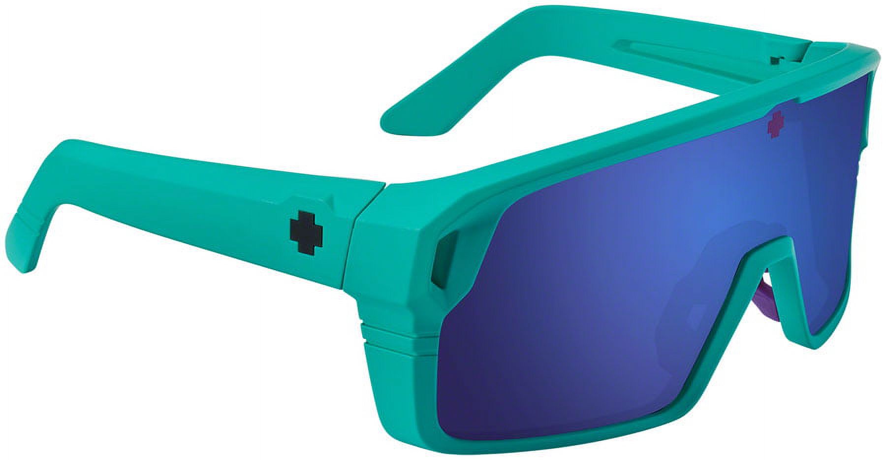 SPY+ Monolith Sunglasses - Matte Neon Pink Happy Bronze Light Green Spectra  Mirror Lenses