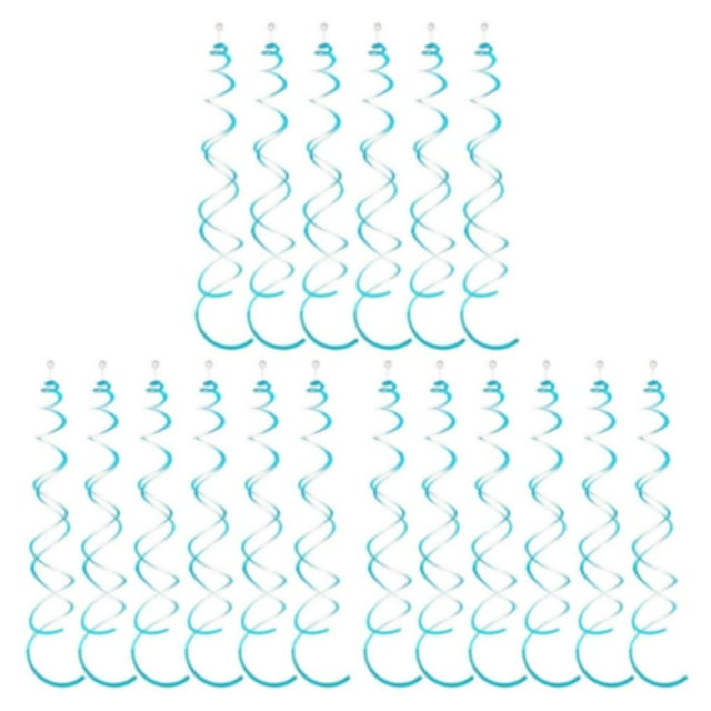 Guardoinrt 6pcs Hanging Garland Safe Ingredients Good Demonstrating Effect PVC Made Light Blue 3Set