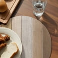 thumbnail image 3 of Brown Ombre Round 15 Inch Placemats Set of 8, Vintage Country Wooden HeatResistant Non Slip Place Mats for Dining Table, Wipeable Braided Kitchen Table Mats for Housewarming, 3 of 9