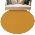 thumbnail image 2 of Pure Turmeric Round Area Rug 7 FT, Non Slip Living Room Area Carpet, Simple Solid Color Washable Soft Circular Rug Non-Shedding Floor Carpet for Bedside Office Play Room Classroom, 2 of 9
