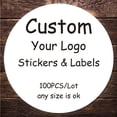 thumbnail image 2 of Pegatinas personalizadas con logotipo, etiquetas de agradecimiento, embalaje, nombre, fiesta, boda, cumpleaños, imprimir tu propia pegatina, 100 Uds., 2 of 4
