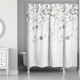 thumbnail image 2 of Creative Products Green Violet Falling Branches 71x74 Shower Curtain, 2 of 7