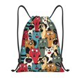 thumbnail image 1 of Xecao Different Cats 1 Pattern Sports Drawstring Backpack - String Swim Gym Bag with Wet Proof Pocket for Women&Men-Small, 1 of 6