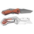thumbnail image 3 of Performance Tool Utility Knife W9373 Foldable; Red hardwood And Anodized Aluminum Handle; With Reusable EVA Foam Storage Tray, 3 of 4