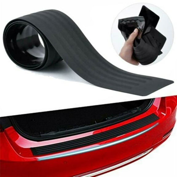 AUTOXBERT 90CM Car Rear Bumper Guard Protector Strip Pad Paint Anti-Scratch Rubber Trim Cover Universal