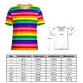 thumbnail image 3 of T Shirt For Men Rainbow Pride Flag LGBT Colorful Stripes Men Novelty Beach Graphic Tees Short Sleeve, 3 of 7