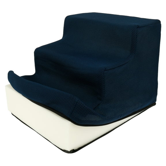 LINFANG 3 Step Dog Stair with Removable Washable Cloth Cover 10.63inch High Cat Stair Stable Pet Step for Small Dogs Cats or Pets