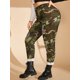 thumbnail image 1 of Camo corbata tinte rasgado más pantalones de tamaño Rosegal Pantalones de talla grande, 1 of 5