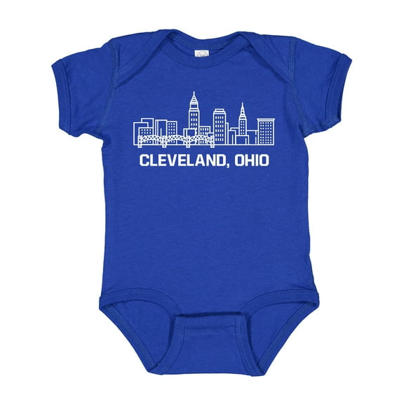 Inktastic Cleveland Ohio Skyline Boys or Girls Baby Bodysuit
