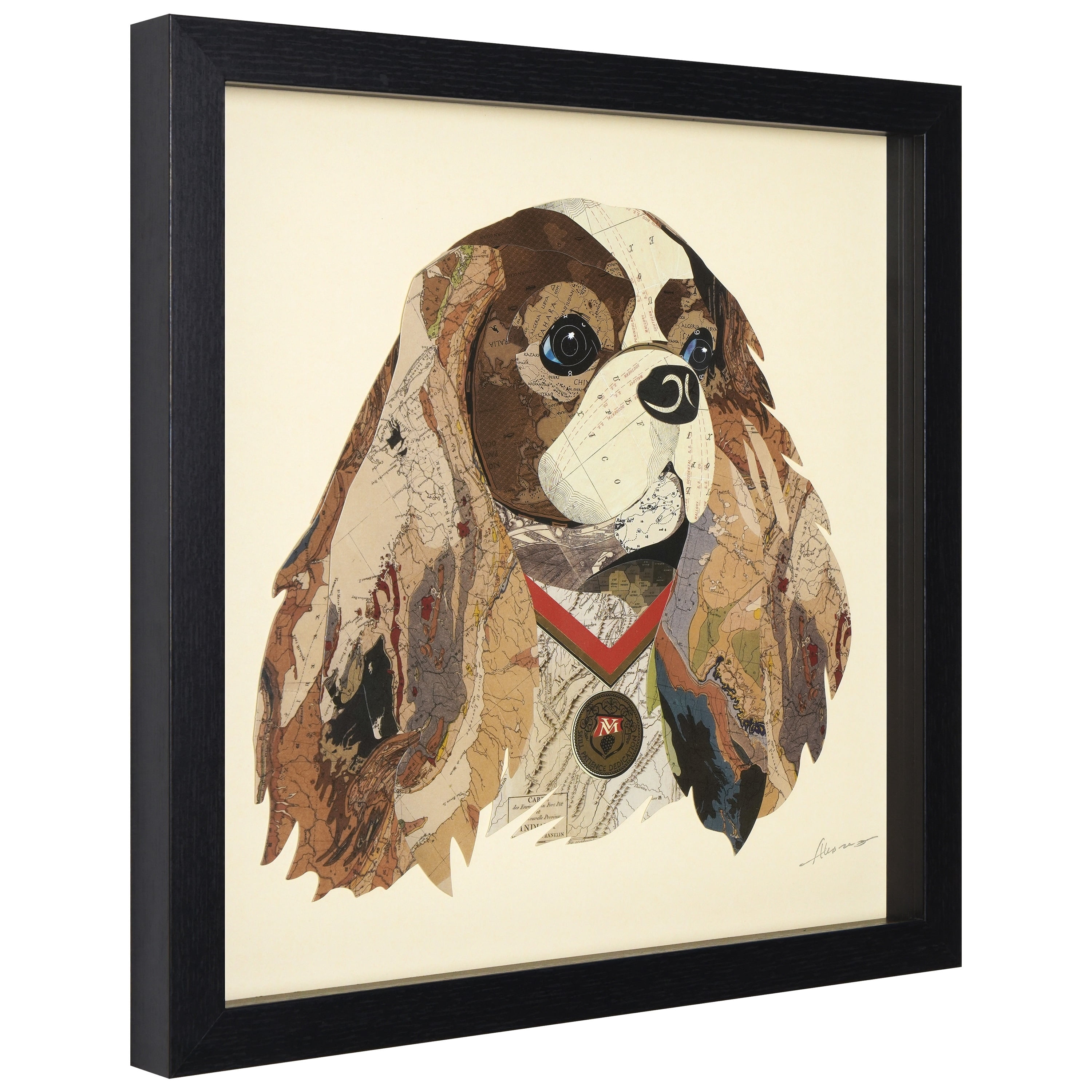 Empire Art Dog Animals & Insects Framed Mixed Media Art, by Alex Zeng