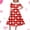 Red, variant on Girls Heart Print Long Sleeve Dress Fit and Flare A-Line Kids Valentines Day Dress Navy Blue Red Heart Party School Dress,Size 5-6 T