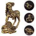 thumbnail image 3 of KAIYANG Escultura de cabra del zodíaco chino, figura de oveja mordida de dinero, estatua de animal de escritorio, adorno de animal de latón, modelo de animal, decoración de mesa para estantería de ofi, 3 of 5