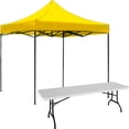 thumbnail image 1 of Kit Toldo Carpa 3x3 + Mesa Plegable 1.80m Jardin Exterior, 1 of 5