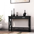 thumbnail image 2 of Simpli Home Kitchener 47" Solid Wood Console Table in Black, 2 of 7
