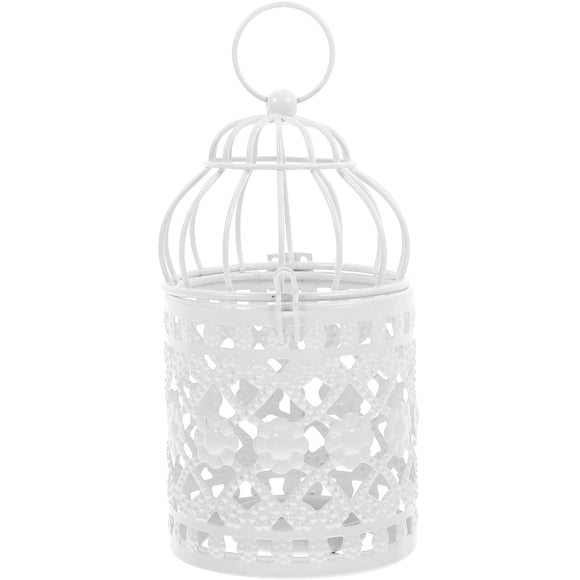 BRIGHTFUFU Soporte de cajas de pájaros de metal Pequeño verde azulado Linterna colgante Decorativa de té Lighter