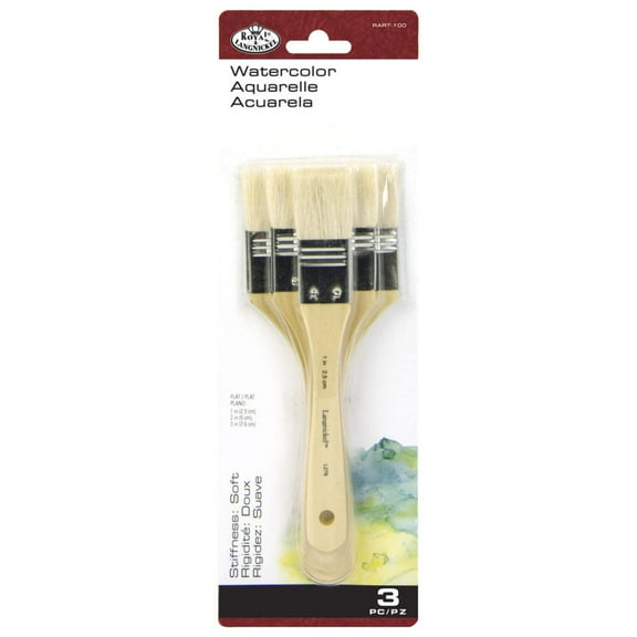 RART-100 | 3pc White Bristle Large Area Flat Brush Set