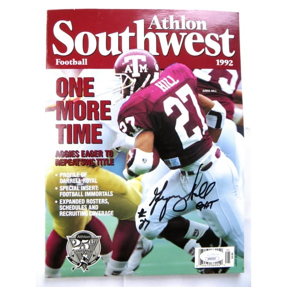 Greg Hill Signed Autographed Magazine Athlon Southwest 1992 Aggies JSA AH03537