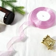 thumbnail image 3 of Sheer Organza Gift Ribbon, 50 Yds x 1 in Organza Chiffon Handmade Ribbon, Mesh Fabric String for Gift Wrapping, DIY Craft, Xmas Present Deco,Violet, 3 of 7