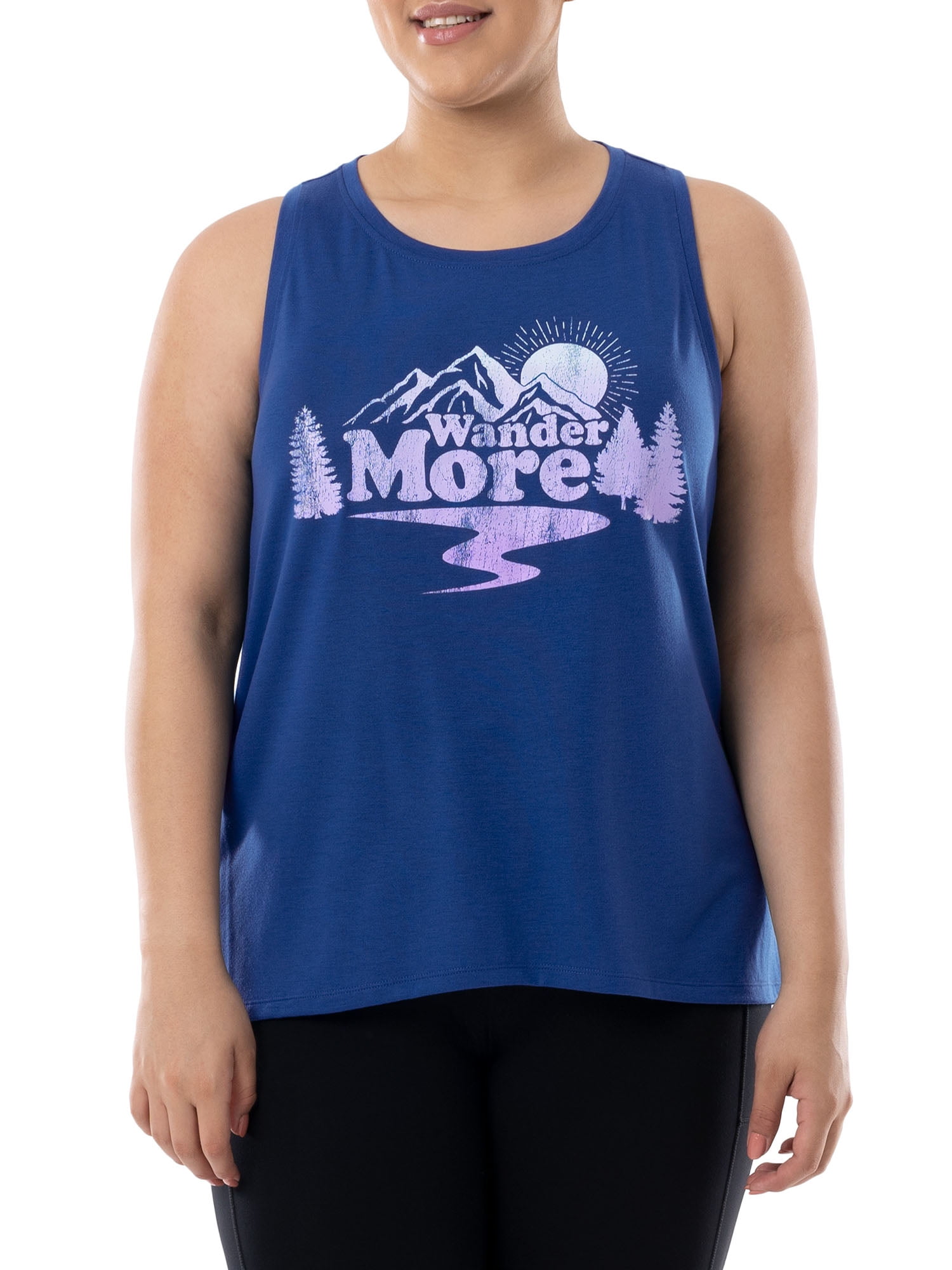 Athletic Works Women's Plus Graphic Tank Bundle, 2-pack