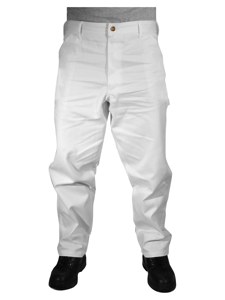 Rugged Blue Workwear Male Relaxed Fit Painters Pants Men White - 36x34 ...