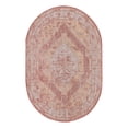 thumbnail image 3 of Unique Loom Outdoor Traditional Collection Area Rug - Valeria (5' 3" x 8' Oval Rust Red/Ivory), 3 of 7