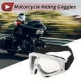 thumbnail image 2 of Unique Bargains 1 Pc Motorcycle Riding Goggles PC PU Cycling Sunglasses Clear Lens White Frame, 2 of 6