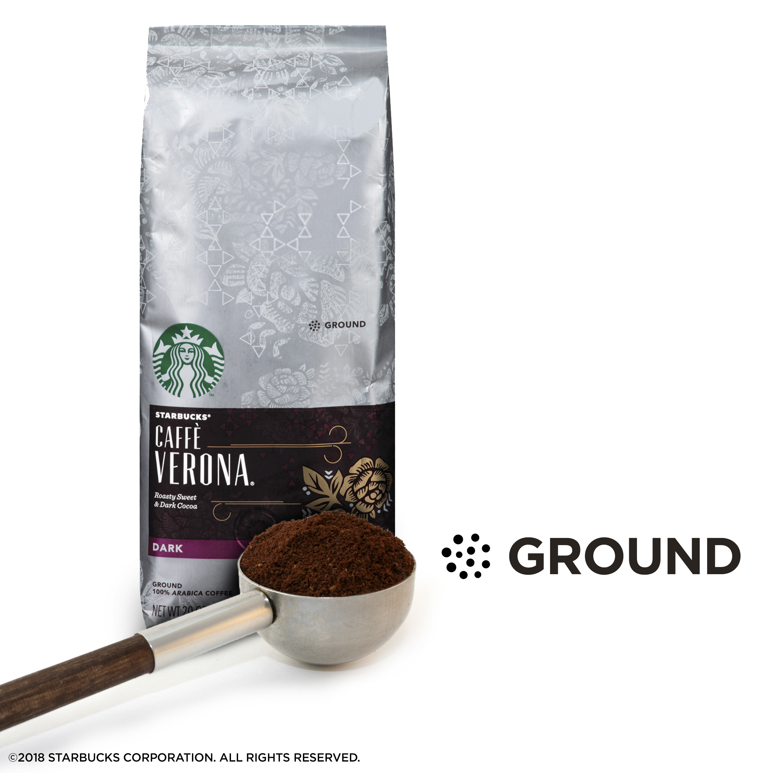 (2 pack) Starbucks Caffe Verona Dark Roast Ground Coffee, Two 20-ounce Bags - image 5 of 5