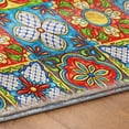 thumbnail image 5 of Addison Rugs Dream Shag Premium Machine Washable Transitional Spanish Tiles Kaleidoscope Round Rug, 8' x 8', 5 of 8