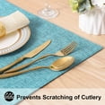thumbnail image 4 of decorUhome Placemats Set of 4 - Cotton Linen Blend Washable Heat Resistant Dining Table Mats, Light Blue, 13" x 19", 4 of 8