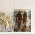 thumbnail image 2 of Qisvanset 12x16 Inch 2D Flat Framed Canvas Art, Walk In Love Western Coastal Cowgirl Bible Verse Apartment Wall Art Decor, 2 of 5