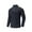 Black, variant on Ahabrexf Long Sleeve Shirts for Men, Solid Color Fleece Lined Zip Front Top with Stand Collar