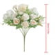 thumbnail image 2 of Decoración floral para el hogar ramo de flores de rosas artificiales boda ramo de flores falsas de tela de seda nupcial, blanco champán 3 Piezas Eigraketly HA6621-03B*3, 2 of 4