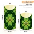 thumbnail image 4 of Clovers on Grids St Patricks Day Flickering Flameless Candles with Remote Timer Battery Operated LED Tealight Set of 2 S, 4 of 8