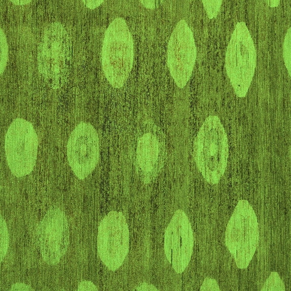 Ahgly Company Indoor Square Abstract Green Modern Area Rugs, 3' Square