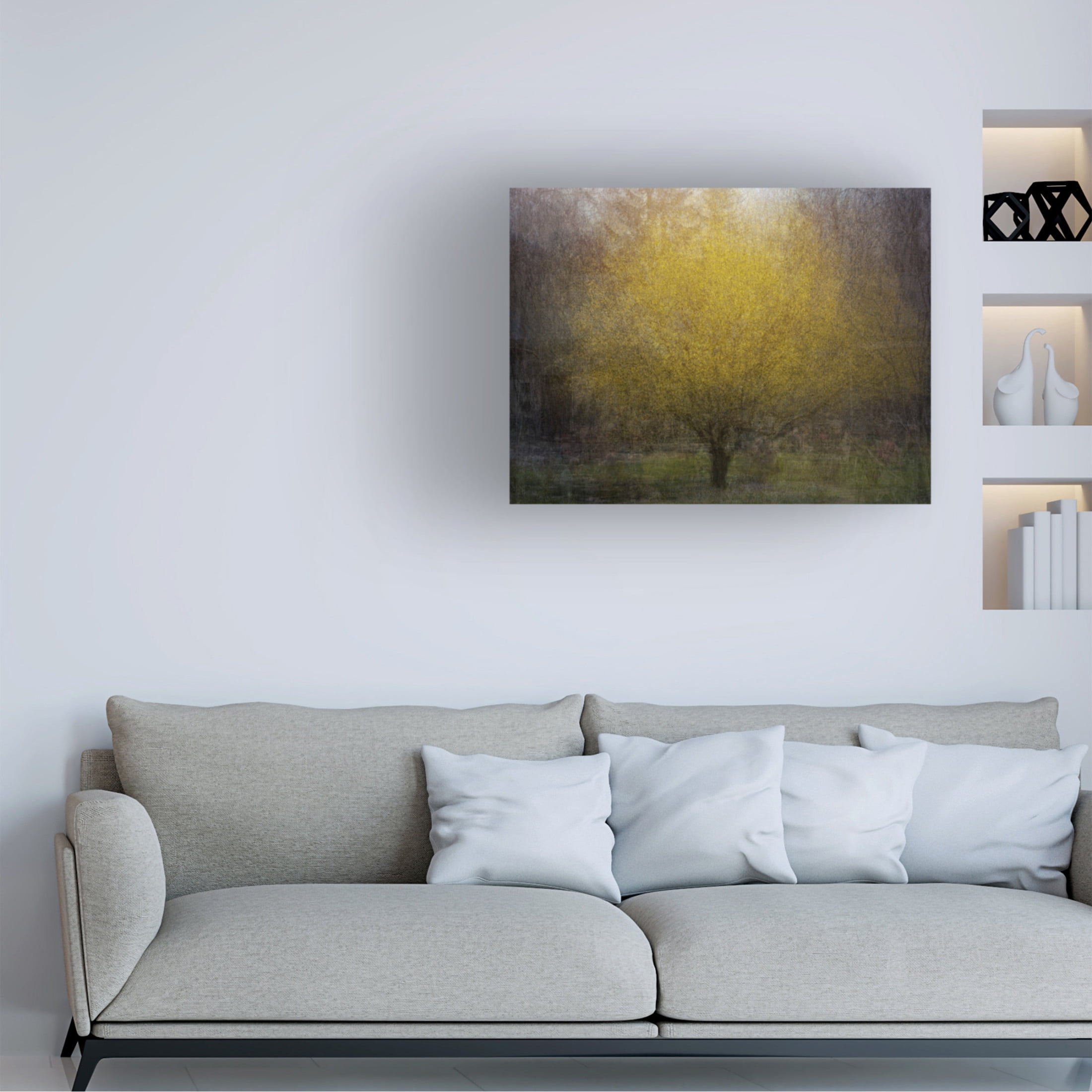 Canvas Wall Art - Nel Talen 'Town Square' Wall Art for Living Room, Bedroom, or Office Décor by Trademark Fine Art - 24 x 18 Inches