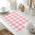 thumbnail image 5 of Pink Gingham Buffalo Check Placemats Set of 6, Pink White Table Mats Washable Heat-Resistant Non-Slip Place Mats for Kitchen Dinner Table Indoor Outdoor Decor,13x19 Inch, 5 of 9