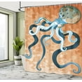 thumbnail image 5 of Ambesonne Octopus Shower Curtain, Oceanic Animal Cartoon, 69"Wx84"L, Orange Blue, 5 of 5