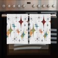 thumbnail image 2 of Multi-Color Diamond Kitchen Towels Set of 3, Water Absorbent Dish Towel, Modern Geometric Middle Century White Decorative Hand Towels - Quick Drying Cloth for Cooking Baking, 18x28 Inch, 2 of 8
