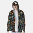thumbnail image 2 of Daiia Colorful Guitar UPF 50+ Sun Protection Hoodie Jacket Lightweight Long Sleeve Sun Shirt for Women Men with Pocket Hiking Outdoor-X-Large, 2 of 7