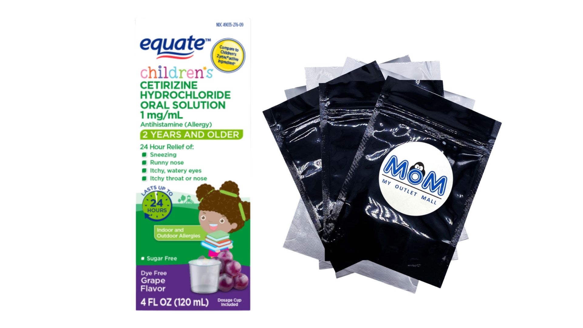 Children's Cetirizine Hydrochloride Allergy Relief Oral Solution, Grape