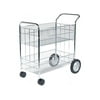 Fellowes Chrome-Plated Wire Mail Cart, 200 lb capacity