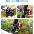 thumbnail image 4 of Luz trasera de bicicleta, luz delantera y trasera de carga USB, 4 of 4